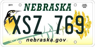 NE license plate XSZ769