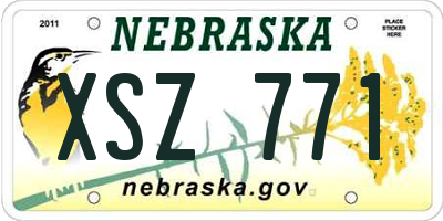 NE license plate XSZ771