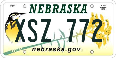 NE license plate XSZ772