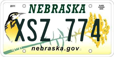 NE license plate XSZ774