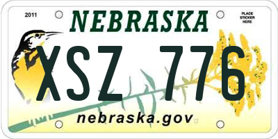 NE license plate XSZ776