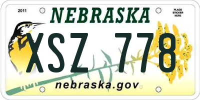 NE license plate XSZ778