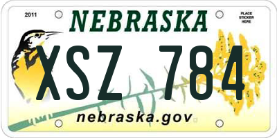 NE license plate XSZ784