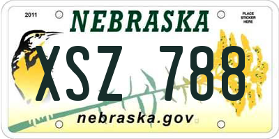 NE license plate XSZ788