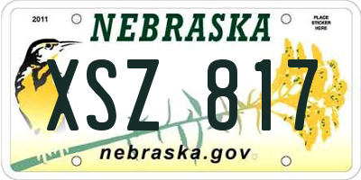 NE license plate XSZ817