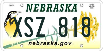 NE license plate XSZ818