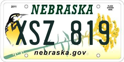 NE license plate XSZ819