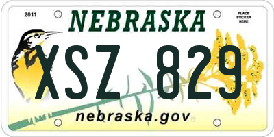NE license plate XSZ829