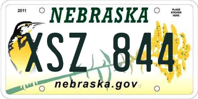 NE license plate XSZ844