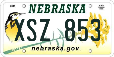 NE license plate XSZ853
