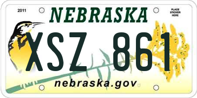 NE license plate XSZ861