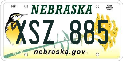NE license plate XSZ885