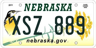 NE license plate XSZ889