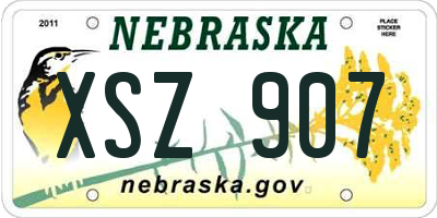 NE license plate XSZ907