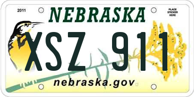 NE license plate XSZ911