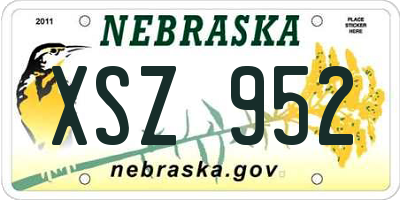 NE license plate XSZ952