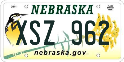 NE license plate XSZ962