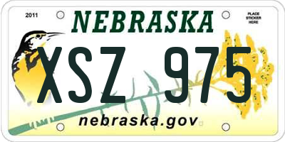 NE license plate XSZ975