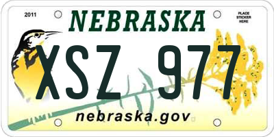 NE license plate XSZ977