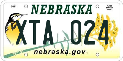NE license plate XTA024