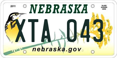 NE license plate XTA043