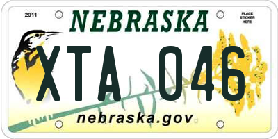 NE license plate XTA046