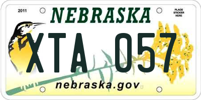 NE license plate XTA057