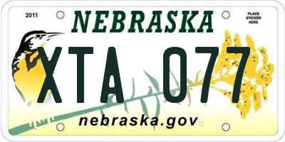 NE license plate XTA077