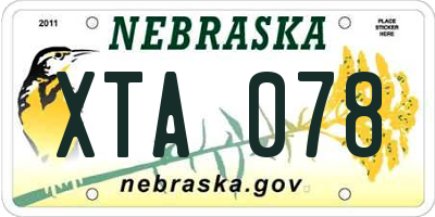 NE license plate XTA078