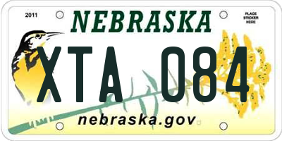 NE license plate XTA084
