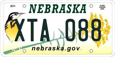 NE license plate XTA088