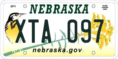 NE license plate XTA097
