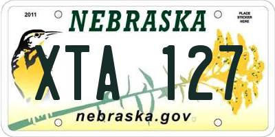 NE license plate XTA127