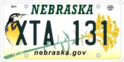 NE license plate XTA131