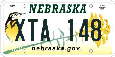 NE license plate XTA148