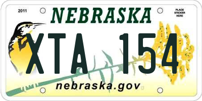NE license plate XTA154