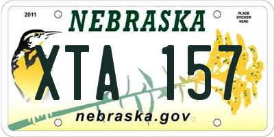 NE license plate XTA157
