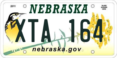 NE license plate XTA164