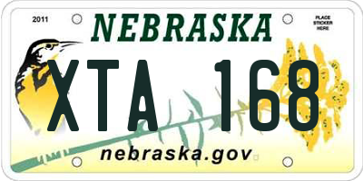 NE license plate XTA168