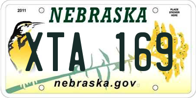 NE license plate XTA169