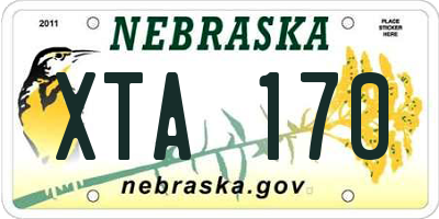 NE license plate XTA170