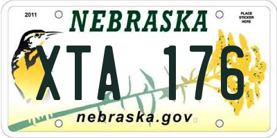 NE license plate XTA176