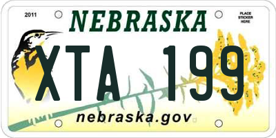 NE license plate XTA199