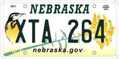 NE license plate XTA264