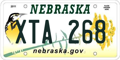 NE license plate XTA268