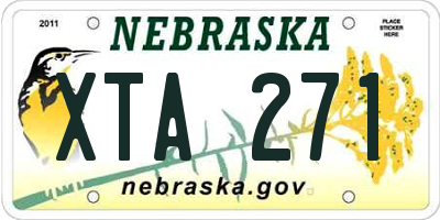 NE license plate XTA271