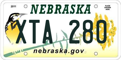 NE license plate XTA280