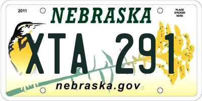 NE license plate XTA291