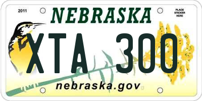 NE license plate XTA300