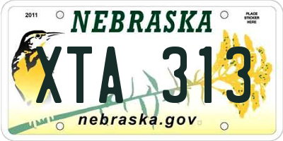 NE license plate XTA313